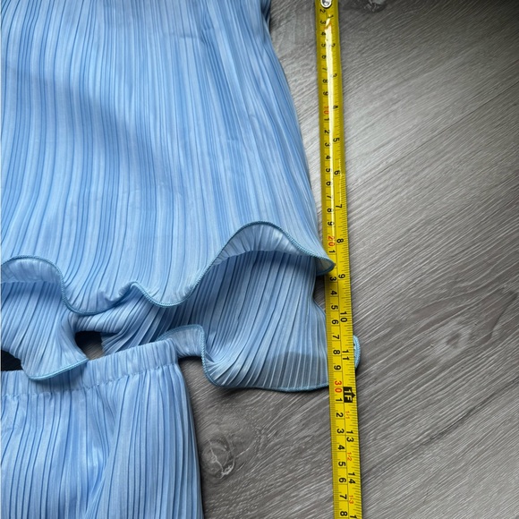 Commense Pleated layered Blue Ruffle Skirt Set size L new - Picture 4 of 5